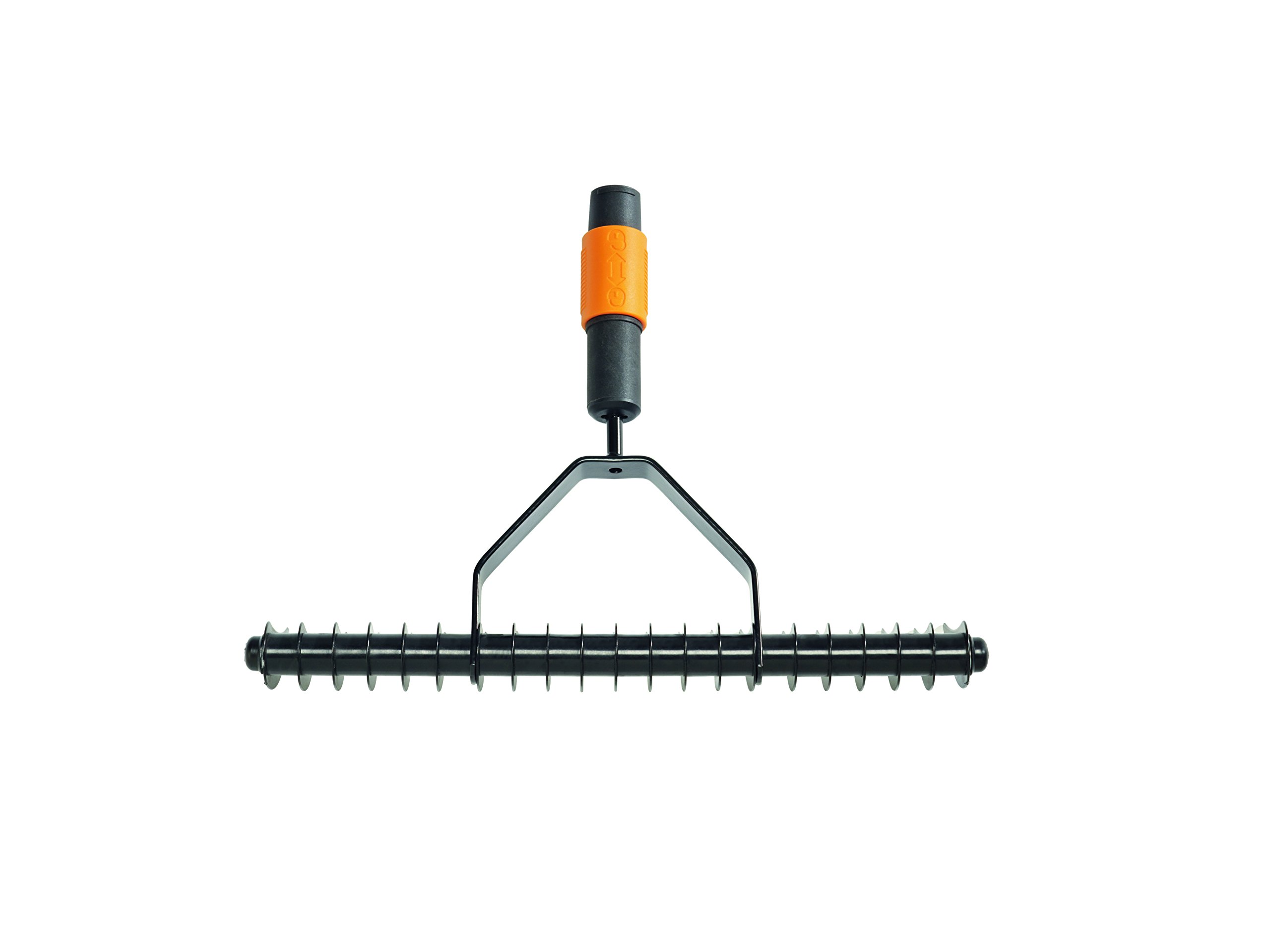 Fiskars QuikFit Aerator Rake, Tool Head, Width: 37 cm, Black/Orange, 1000655