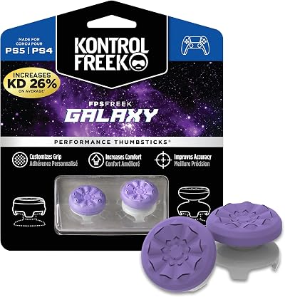 KontrolFreek Galaxy Purple FPS Freek Thumbsticks for PS4 PS5 1 High-Rise 1