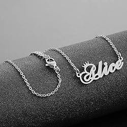 Custom Silver Name Necklace Personalized for