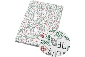 Cotton Fabric Bundles Bundle Quilting Craft Fabric Dices Mahjong Game Printed Cotton Fabric Patchwork for Tissue Sewing Quilt