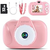 YEEHAO Kids Camera Toddler Toys for Girls Boys 3 4 5 6 7 8 9 Year Old Girls, Video Camera for Kids, Pink