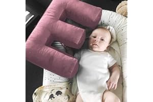 MOMAID Velvet Letter Pillow Soft Initial Throw Cushion Decorative Alphabet Kids Room Nursery Decor Baby Toddler Gift (Dusty Rose, Letter E)