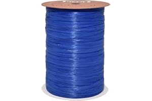 Morex Ribbon 100% Rayon Matte Raffia Biodegradable Ribbon, Cobalt Blue, 1/4" x 100 Yd