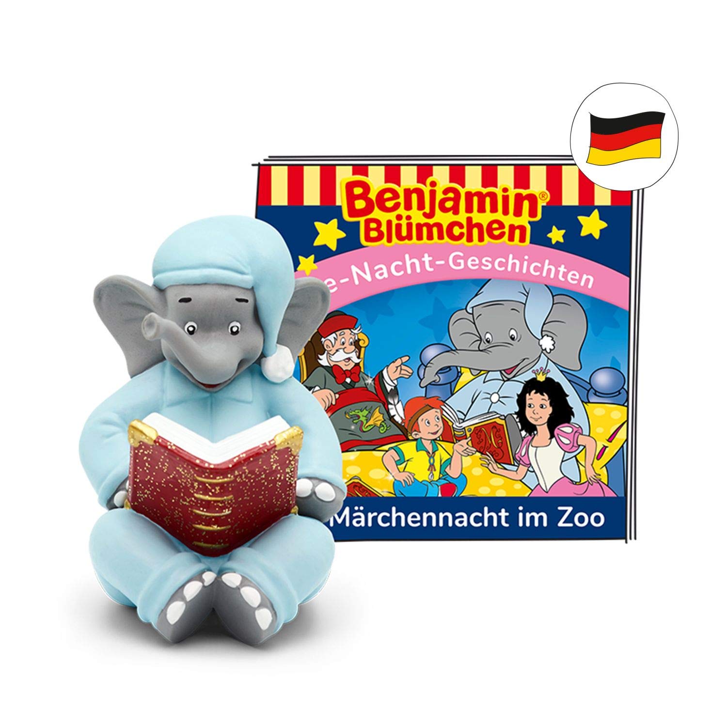 tonies Audio Figures for Toniebox, Benjamin Blümchen - The Fairytale Night in the Zoo, Audio Play with Good Night Stories for Children from 3 Years, Playing Time Approx. 44 Minutes