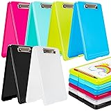 6 Pack Plastic Clipboard with Storage, IKAYAS Heavy