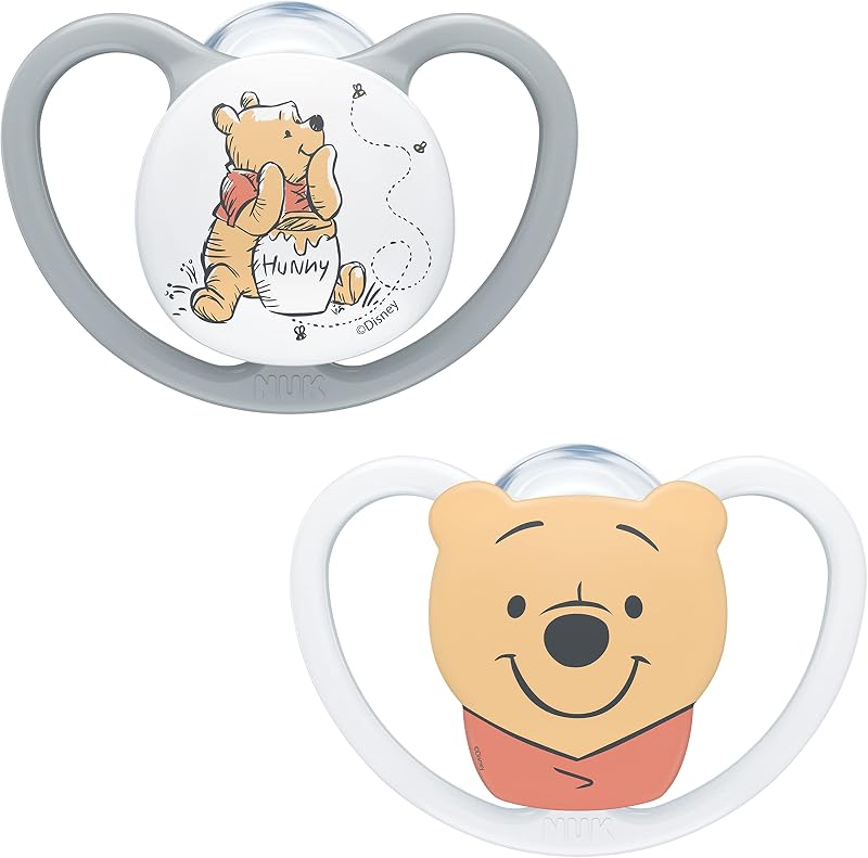 NUK Space Baby Dummy 6-18 Months 2 Count BPA-Free Disney Winnie the Pooh