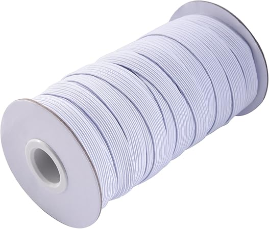 20 Yardas 1 cm Rollo de Elástico Ancho Cinta Elástica Banda Elástica Plana  de Tejido de Costura, Blanco: Amazon.es: Hogar