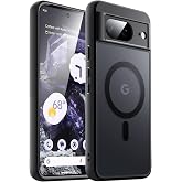 JETech Magnetic Case for Google Pixel 8, Obsidian | Compatible with MagSafe, Translucent Matte Back, Shockproof Protection