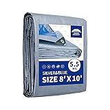 RAINDEWAY Tarps 8x10 Feet, 5.5 Mil - Multipurpose