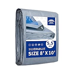RAINDEWAY Tarps 8x10 Feet, 5.5 Mil - Multipurpose