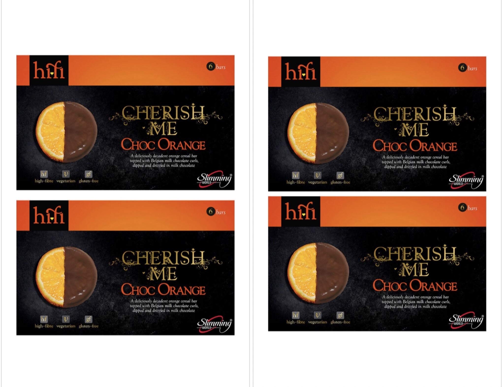 Slimming World Chocolate Orange HiFi Bars (4 Boxes - 24 Bars)