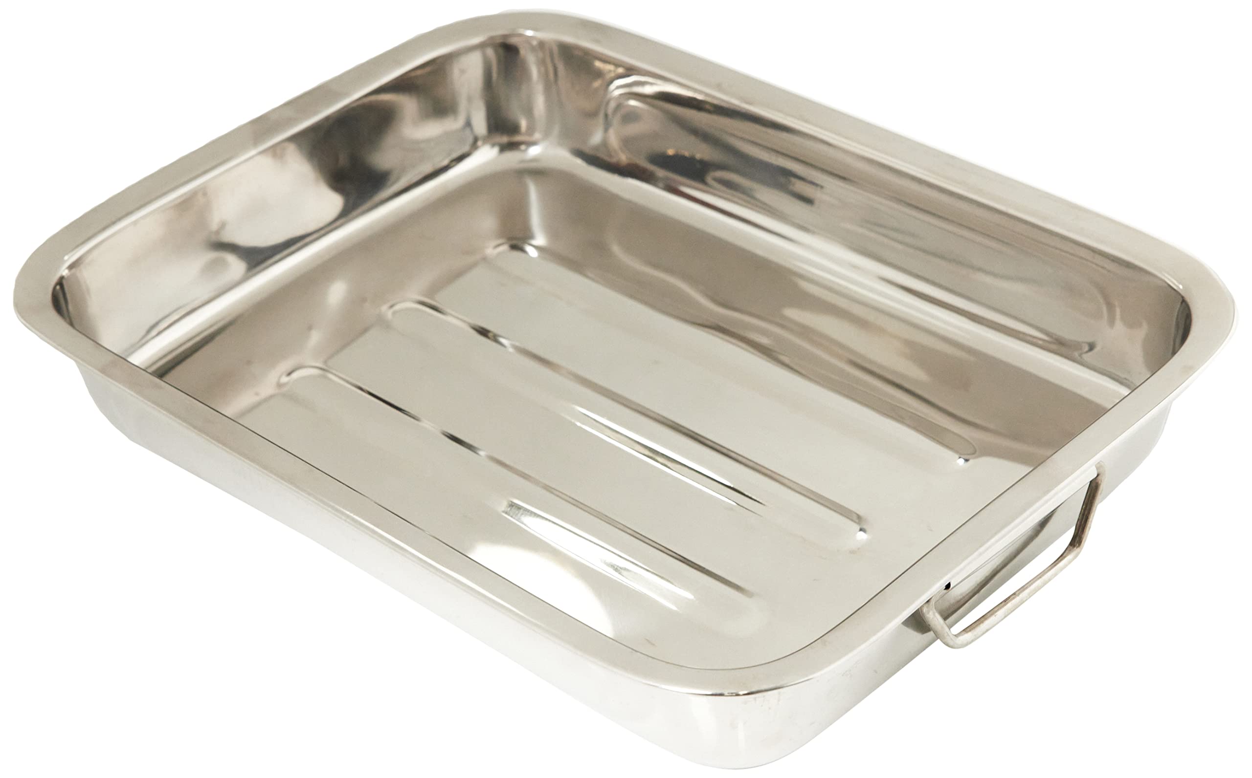Ibili 651435 - Rustidera Clásica INOX con asas metálicas abatibles 35x26x6,5 cm