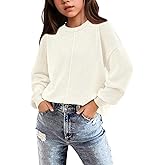 XINWEIZZ Girls Fall Sweaters Kids Winter Clothes Crew Neck Casual Long Sleeve Slouchy Chunky Cozy Pullover Sweater Tops