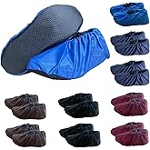 10 Pairs Washable Reusable Shoe Covers Light Weight Boot Covers Anti Slip Dustproof Booties For Indoor Household Office Laboratory (Multicolor, Large)