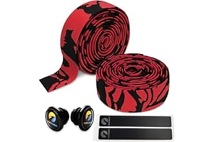 TOPCABIN Comfort Gel Road Bike EVA Handlebar Tape Bike Bar Tape Camouflage Series Tape with Reflective Bar Plugs