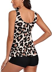 Omichic Vintage Tummy Control Tankini Swimsuits for