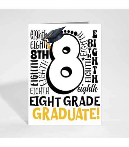 what to write in a 8th grade graduation card Amazon.com : Greeting Card Congratulations 8th Grade Graduate - Graduation  with Shooting Stars