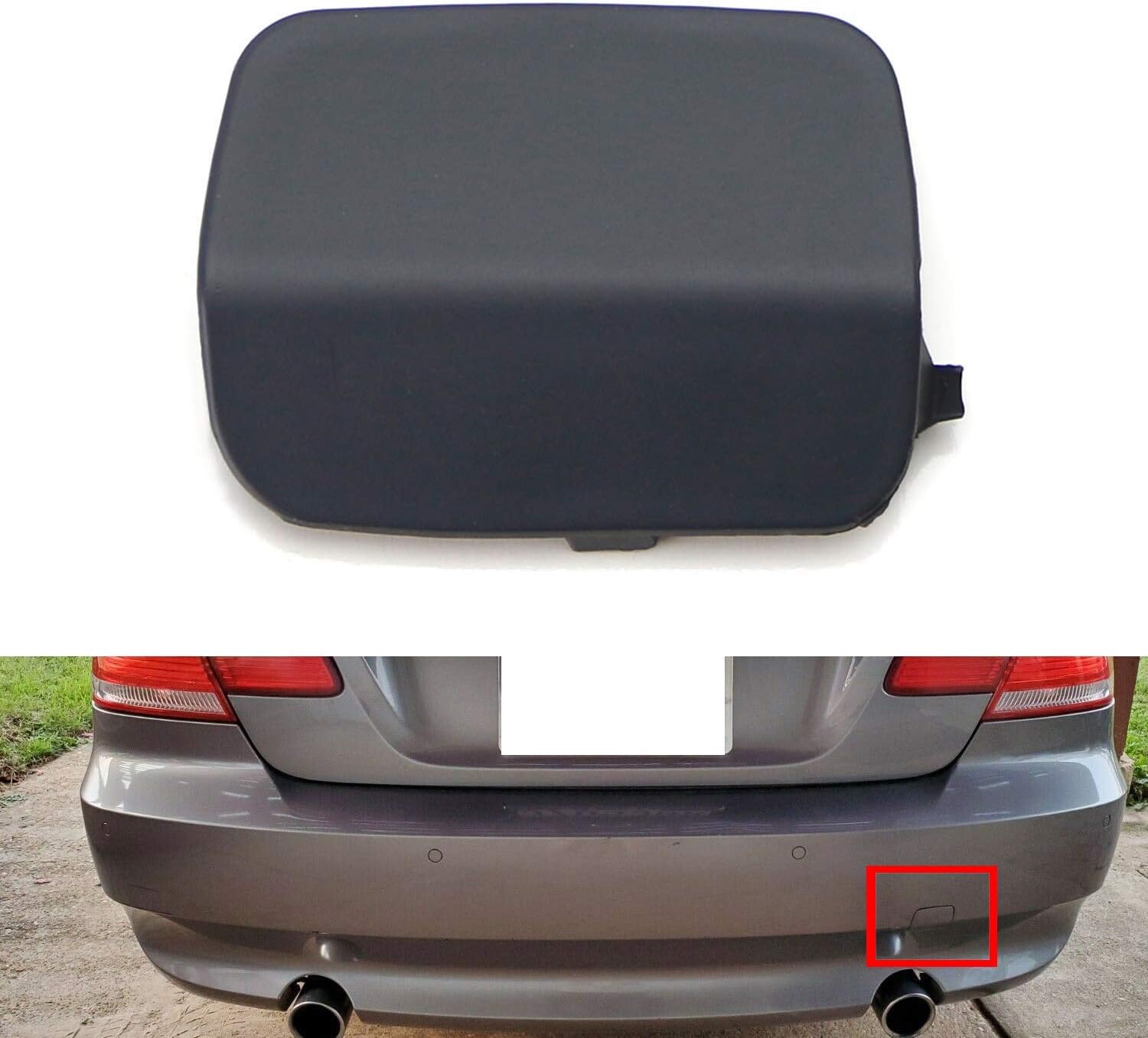 Amazon Com Ijdmtoy Rear Bumper Tow Hook Cap Cover Replacement Compatible With 07 10 Pre Lci Bmw E90 E92 3 Series Coupe 328i 335i M3 Etc Automotive
