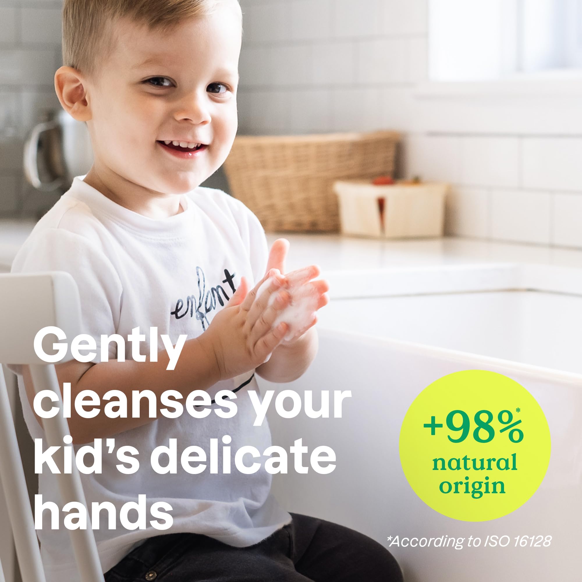ATTITUDE Foaming Hand Soap for Kids, EWG Verified, Dermatologically Tested, Plant- and Mineral-Based Ingredients, Vegan, Mango, 10 Fl Oz