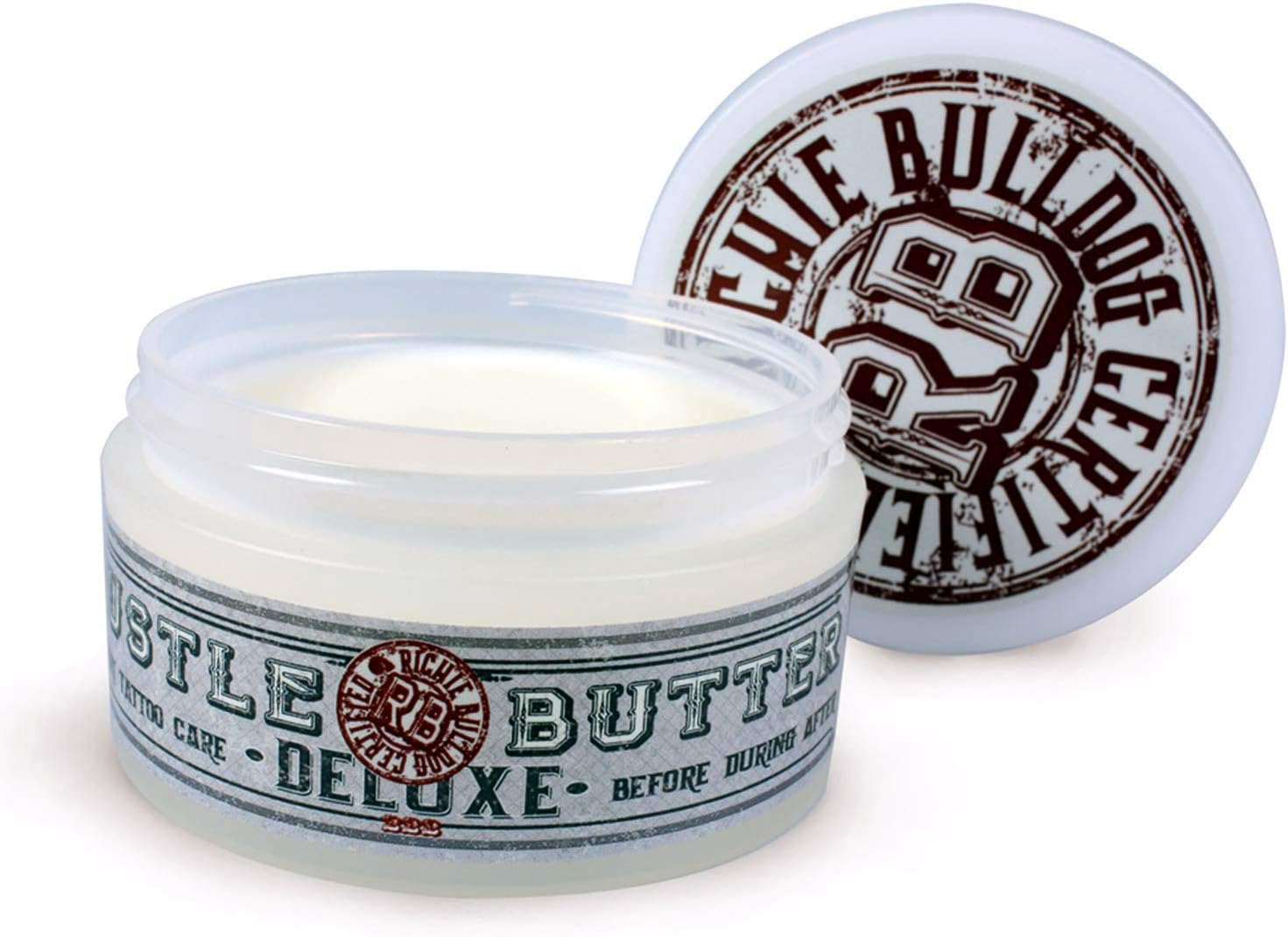 Hustle Butter Deluxe vegan tattooing, tattoo cream.