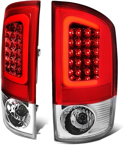 02-06 Dodge Ram Tail Light Lamp Cover Truck Plated Taillight Chrome
