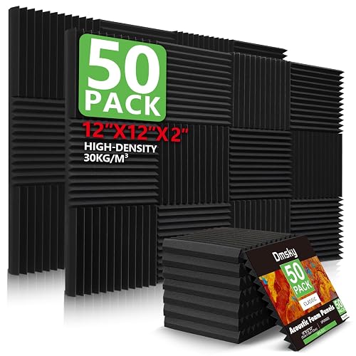 24 Pack Acoustic Panels Self-Adhesive, 2" X 12" X 12" Sound Proof Foam ...