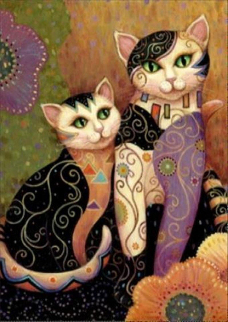 DIY 5D Diamond Painting by Number Kits, Full Drill Crystal Rhinestone Embroidery Pictures Arts Craft for Home Wall Decor Gift (Cat 04)