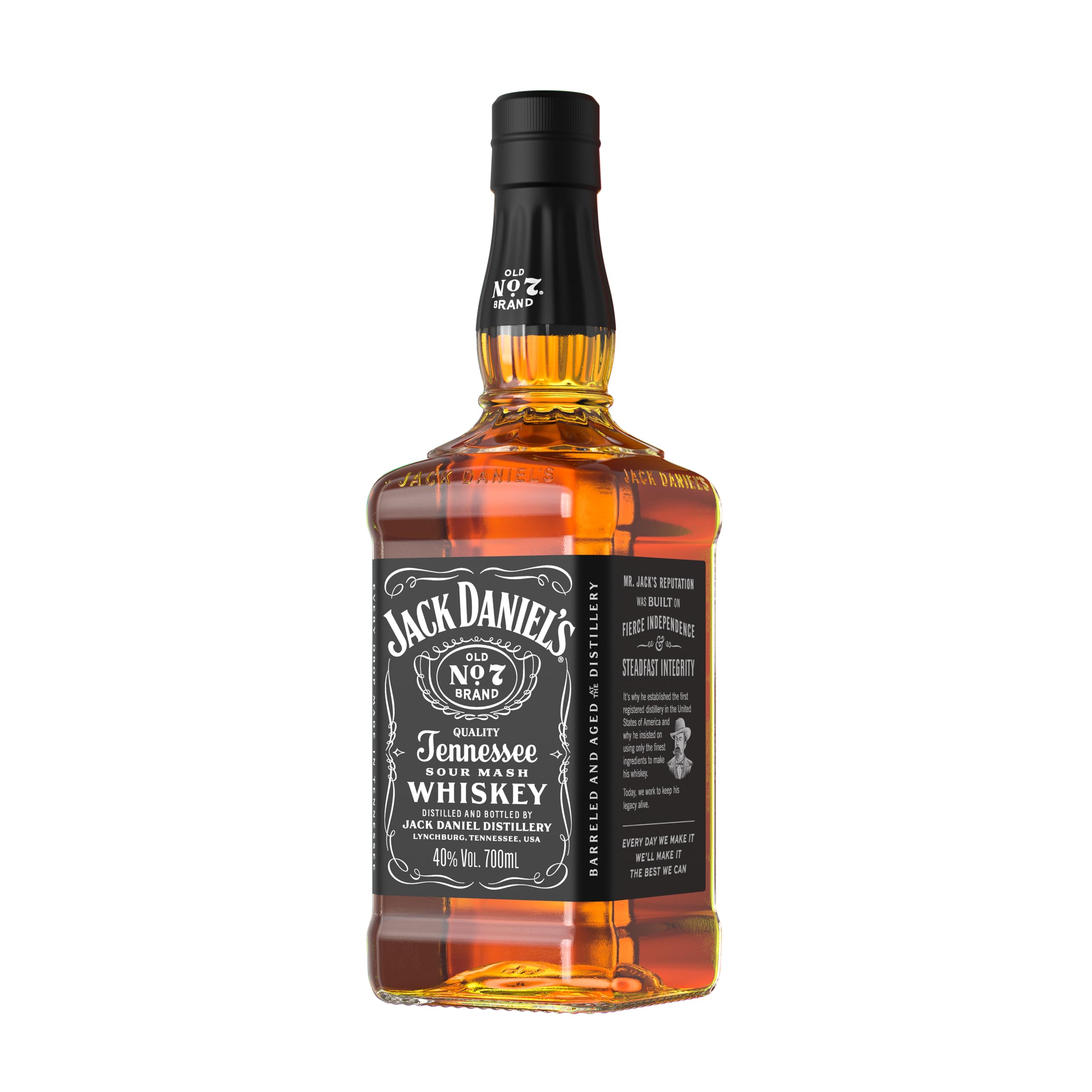 Jack Daniel's Old No. 7 - Tennessee Whiskey - Karamell, Vanille und Noten von Eichenholz - 0.7L/ 40% Vol. Bourbon Whisky 9