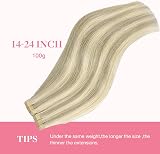 GOO GOO Tape In Hair Extensions 18inch 100g 40pcs Ash Blonde 17A/60A view 7