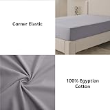 My Home Store Grey Double Fitted Sheet 300TC Cotton Bed Sheets 30cm Deep view 4