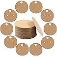 BokWin 100 Pcs Round Earring Display Holder Cards 4cm/1.6 Inch Jewelry Cards Holder Kraft Paper Studs Earring Display Cards(Brown)