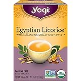 Yogi Tea - Egyptian Licorice Tea (6 Pack) - Warming and Naturally Spicy Sweet - Soothing and Caffeine Free - 96 Organic Herba
