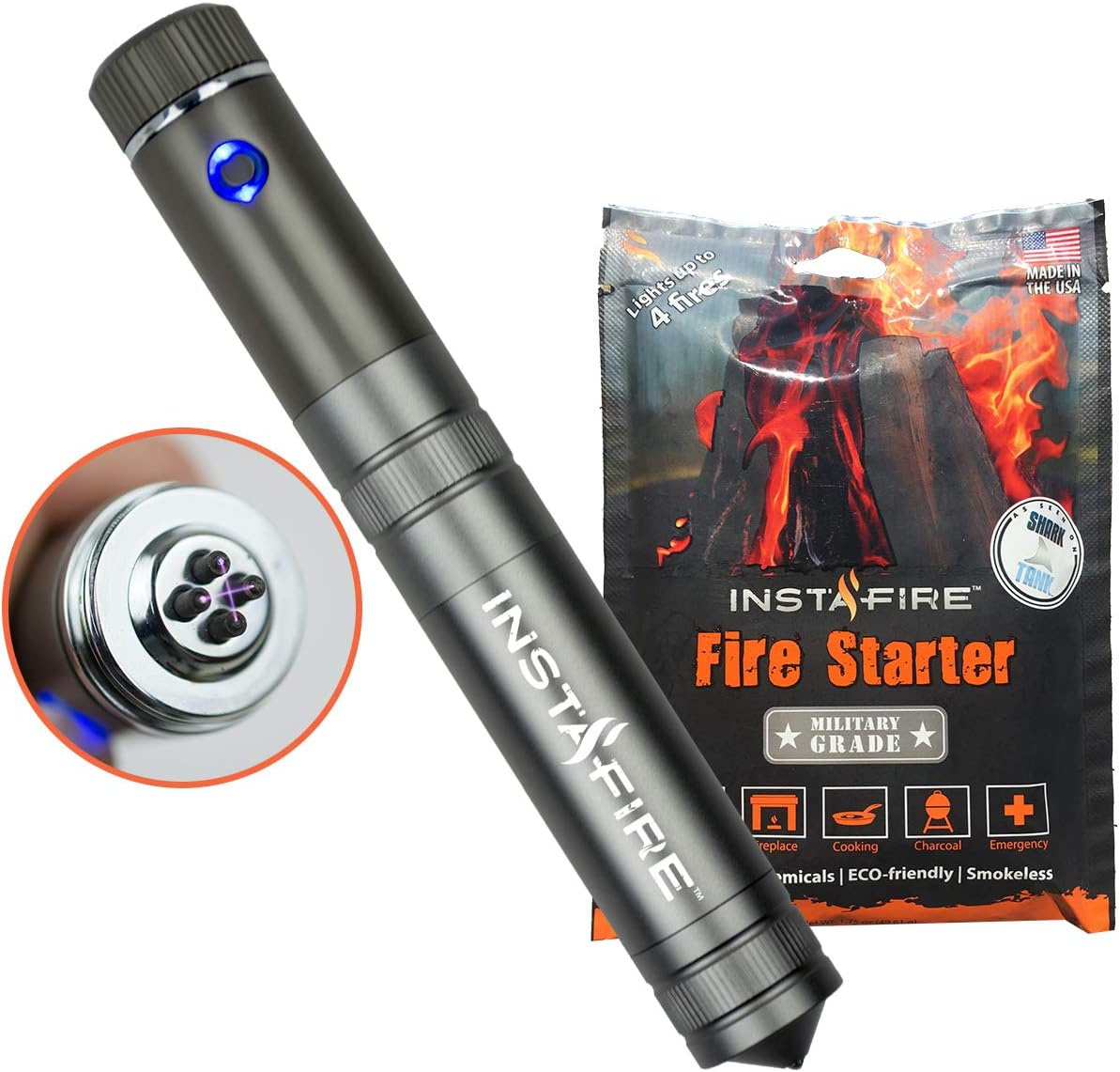 InstaFire Crossfire Electric Plasma Lighter with Natural