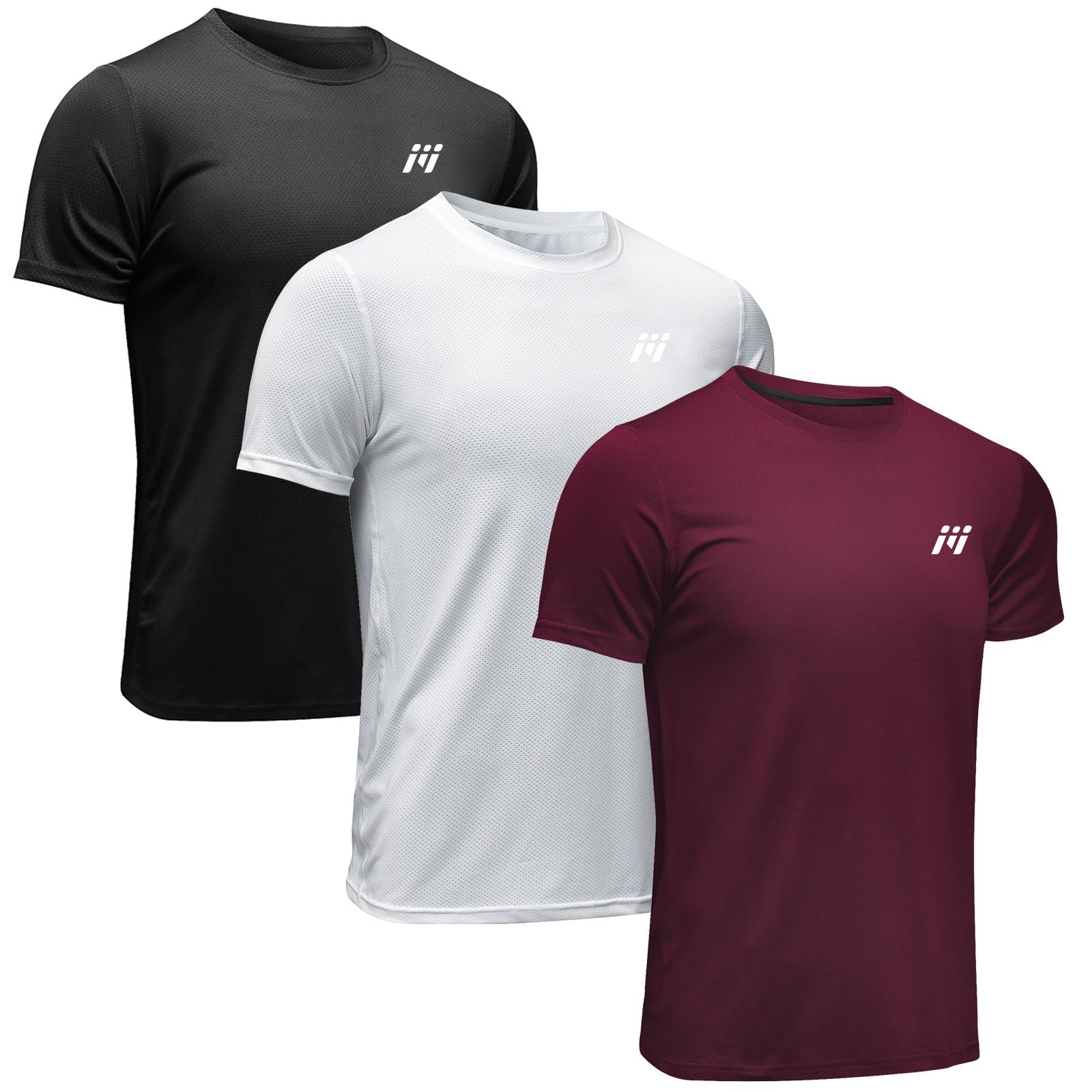 MEETWEE Men’s Sport T-Shirt, Breathable Cool Dry Mesh Base Layer Tops Short Sleeve Running Top Gym Shirt