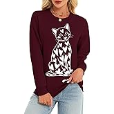LIXHULT Women's Valentine's Day Casual Sweatshirt – Love Heart Graphic, Funny Crew Neck Long Sleeve Pullover Top
