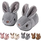 Melumeloo Toddler Kids Slippers Bunny Design Indoor Plush Shoes