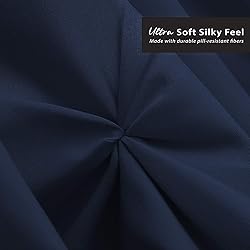 Nestl Navy Blue Bed Skirt Cal King Size, Pinch