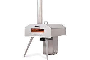 Q-STOVES Q-Stove 12" Wood Pellet Pizza Oven, 2-in-1 Outdoor Pizza Oven with AUTO ROTATING Pizza Stone, Portable, Removable Top as Torch Heater or Stove