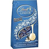 Lindt LINDOR Cookies & Cream Flavour White Chocolate Truffles Bag, 150g