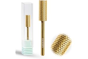 Curacoro Nail Drill Bits 3/32'' - Small Barrel Carbide Bit (Fine) for Professional Finish, Gently Remove, Buff & Polish Gel Nails, Nail Art Pedicure Manicure Salon & Home
