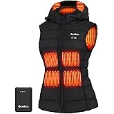 ORRNIKKO [2025 All-New Heated Vest Women - Detachable Heated Hood, With 7.4V 16000mAh Battery Pack, Womens Heated Vest