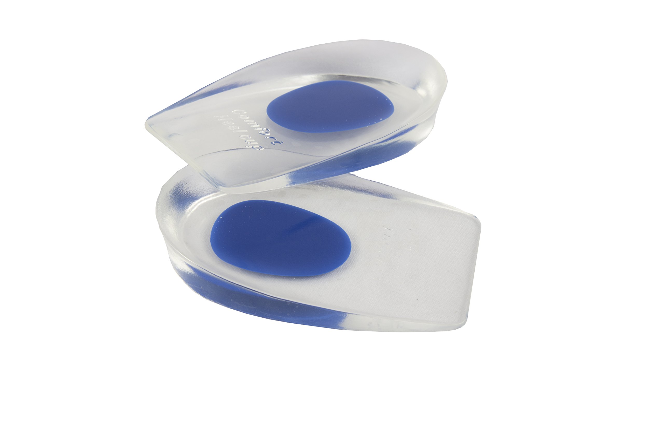 PRO 11 WELLBEING Clear Orthotic Gel Heel Cups for Treatment of Plantar Fasciitis (Blue, 4/7 UK)