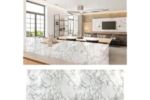 11.81'' x 78.74'' Marble Peel and Stick Wallpaper Self-Adhesive Granite Contact Paper for Countertop Kitchen Cabinets Bathroo