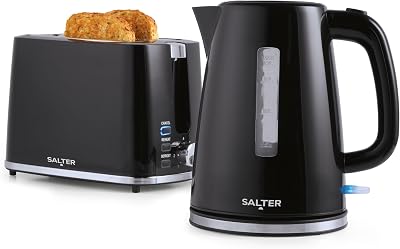 Salter Deco COMBO-9133 Kettle and Toaster Set 1.7L 3kW 2-Slice Wide Slot