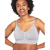 Motherhood Maternity Women's Wireless Clip Down Seamless Nursing Bra for Breastfeeding, Grey, X-Large