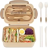 NatraProw Bento Box for Adult, 1200 ML Lunch Containers, LeakProof Lunch Box with Utensils, BPA Free, 3 Compartment Bento Box