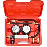 BEAUGIREW Cylinder Leak Down Tester Kit Automotive Engine Compression Tester Dual Gauge Leakdown Detector Tool Set with M10 M
