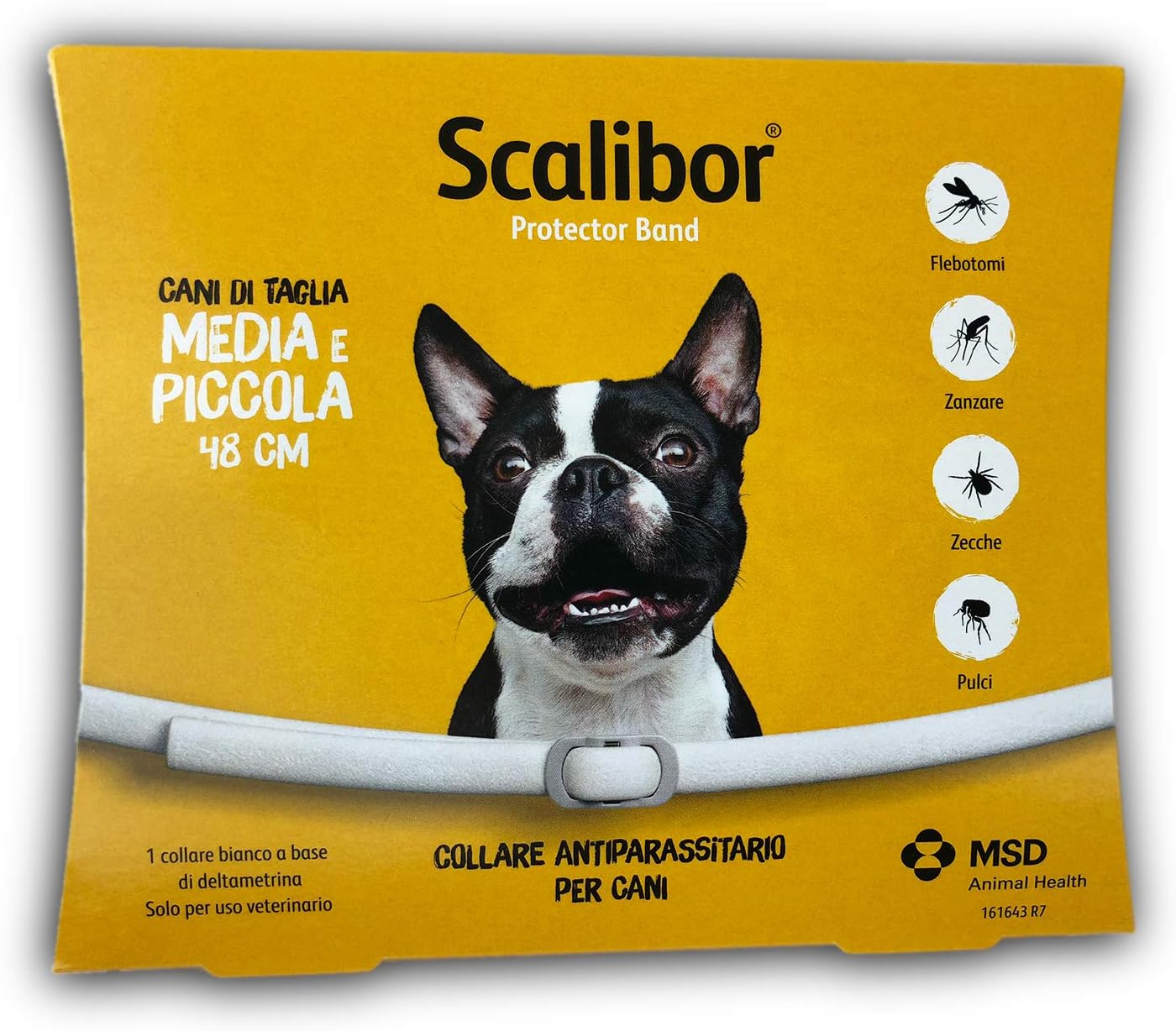 COLLARE SCALIBOR ANTIPARASS.CANE SMALL-48cm. 11118