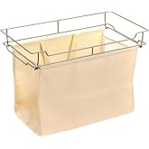 Easy Track 9200-CH Sliding Canvas Hamper, 15-Inch Deep, Closet Storage, Off White