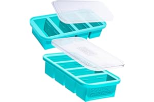 Souper Cubes 250mL/1 Cup Silicone Freezer Tray with Lids, Perfect for Storing Broth, Leftovers, Rice, Sauce and More, Silicon